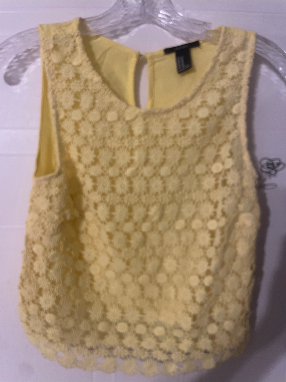 Yellow sleeveless tank top from forever 21